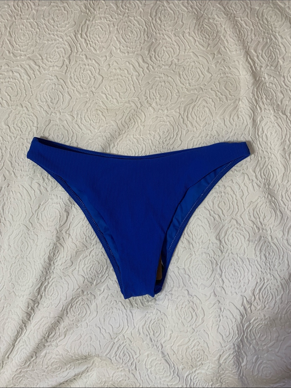 NWT BERLOOK ribbed Bikini Bottom in Royal Blue, Size M